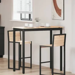 vidaXL Matgrupper>Barbord Naturfärg 110 x 55 x 105 cm Massiv furu