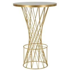 B2X Balkongmöbler>Barbord, Runt 70x103 cm, Guldflätad Design