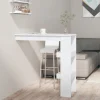 vidaXL Balkongmöbler>Barbord väggmonterat vit 102x45x103,5 cm konstruerat trä
