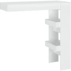 vidaXL Balkongmöbler>Barbord väggmonterat vit 102x45x103,5 cm konstruerat trä