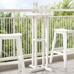 vidaXL Balkongmöbler>Barbord Vit 55 x 55 x 107 cm polyeten