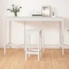 vidaXL Matgrupper>Barbord vit 180x80x110cm massiv furu