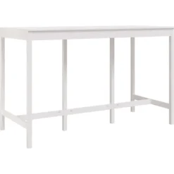 vidaXL Matgrupper>Barbord vit 180x80x110cm massiv furu