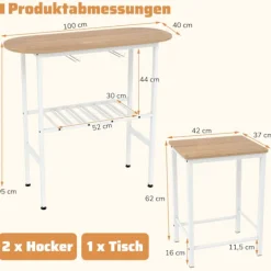 Northix Matgrupper>Barbordsset för 2 med vinglas och flaskhållare