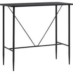 vidaXL Matgrupper>Bargrupp 5 delar plast svart