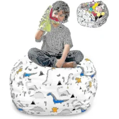 Sittsäckar>Barn Fylld Djur Förvaring Sittsäck Med Bärhandtag För Leksaker--dinosaurie