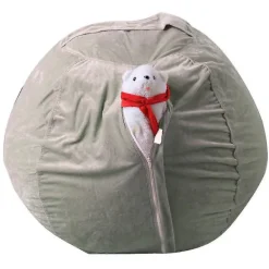 Sittsäckar>Barnens plyschdjur plyschleksak förvaringsväska mjuk påse randig tygstol