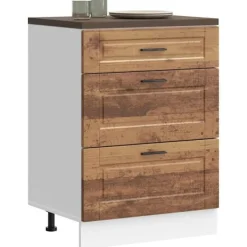 vidaXL Skåp>Basskåp för kök Porto åldrat trä konstruerat trä