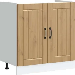 vidaXL Skåp>Basskåp med diskbänk Lucca artisan ek konstruerat trä