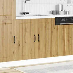 vidaXL Skåp>Basskåp med diskbänk Lucca artisan ek konstruerat trä