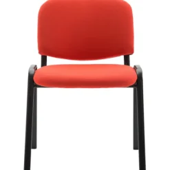 BellaFurn Kontorsmöbler>Bekväm besökarstol, mottagningsstol, stapelbar design, idealisk för kontor och konferensfärg: Röd