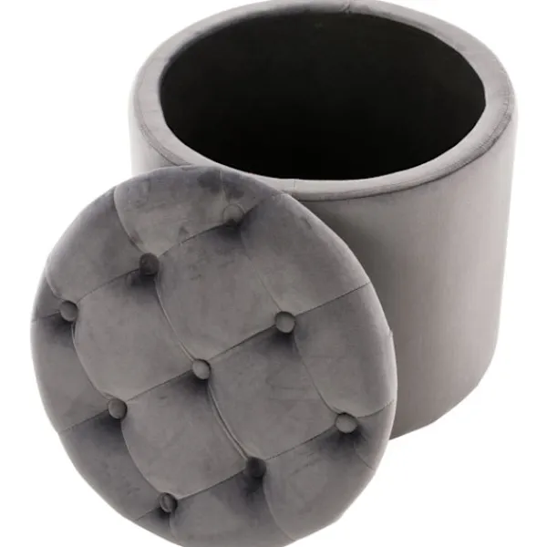 BellaFurn Sittpuffar>Bekväm förvaring ottoman - fotpall - vadderad design och hängande ficka