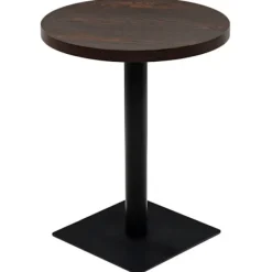 vidaXL Balkongmöbler>Bistrobord MDF och stål rund 60x75 cm mörk aska