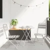 vidaXL Balkongmöbler>Bistroset 3 pcs Beige Stål
