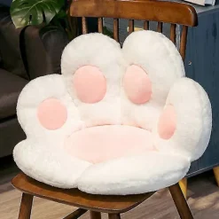 Sängar>Blomblad Fot Björn Tass Plysch Höftkudde Höst Och Vinter Förtjockad Varm Kattklo Stol Kudde Sovrum Golvmatta -Sy 70*60cm