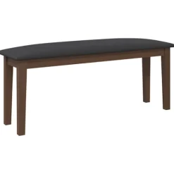 vidaXL Matgrupper>Bänk 110 cm brunt massivt trä gummi