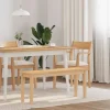 vidaXL Matgrupper>Bänk 110 cm massivt trä gummi