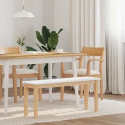 vidaXL Matgrupper>Bänk 110 cm massivt trä gummi