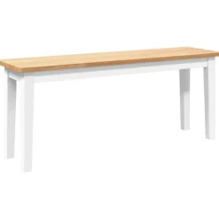 vidaXL Matgrupper>Bänk 110 cm massivt trä gummi