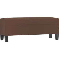 vidaXL Balkongmöbler>Bänk brun 100x35x41 cm konstläder