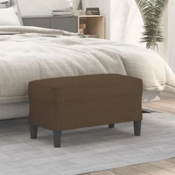 vidaXL Balkongmöbler>Bänk brun 70x35x41 cm tyg