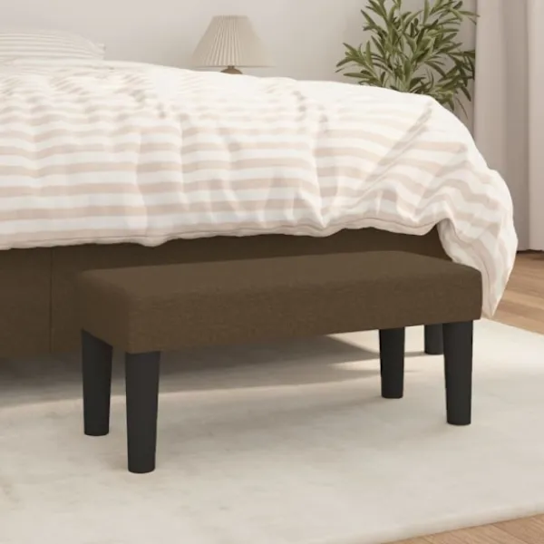 vidaXL Balkongmöbler>Bänk brun 70x30x30 cm tyg