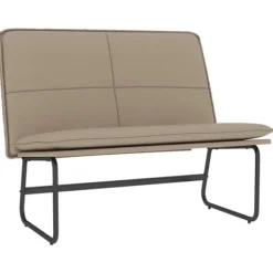 vidaXL Balkongmöbler>Bänk cappuccino 100x75x76 cm konstläder