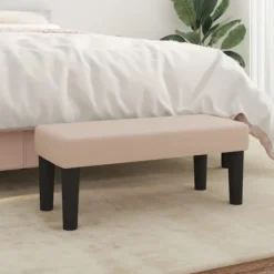 vidaXL Balkongmöbler>Bänk cappuccino 70x30x30 cm konstläder