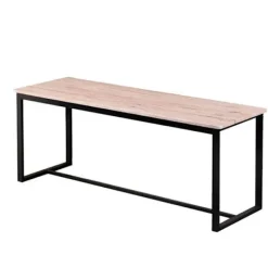 URBAN LIVING Balkongmöbler>Bänk "Dock" - Svart/Beige - L 120 x l 35 x H 45 cm