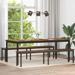 vidaXL Matgrupper>bänk Gammalt trä 200 x 35 x 45 cm Konstruerat trä