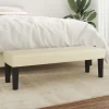 vidaXL Balkongmöbler>Bänk gräddvit 100x30x30 cm konstläder
