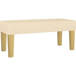 vidaXL Balkongmöbler>Bänk gräddvit 70x30x30 cm tyg