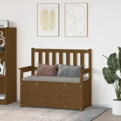 vidaXL Balkongmöbler>Bänk honungsbrun 112,5x51,5x96,5 cm massiv furu