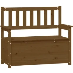 vidaXL Balkongmöbler>Bänk honungsbrun 112,5x51,5x96,5 cm massiv furu