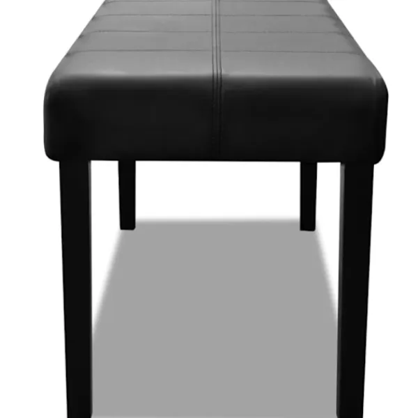 vidaXL Balkongmöbler>Bänk konstläder svart