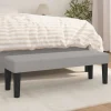 vidaXL Balkongmöbler>Bänk ljusgrå 100x30x30 cm tyg