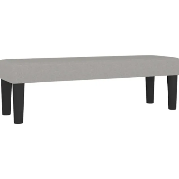 vidaXL Balkongmöbler>Bänk ljusgrå 100x30x30 cm tyg