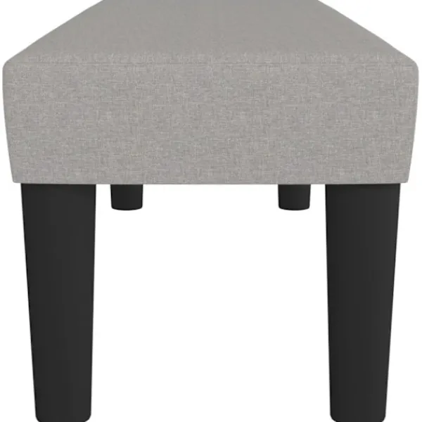 vidaXL Balkongmöbler>Bänk ljusgrå 100x30x30 cm tyg