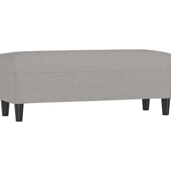 vidaXL Balkongmöbler>Bänk ljusgrå 100x35x41 cm tyg