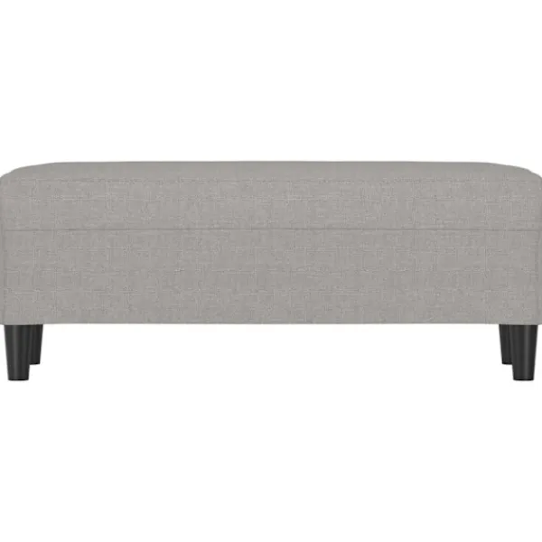 vidaXL Balkongmöbler>Bänk ljusgrå 100x35x41 cm tyg