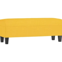 vidaXL Balkongmöbler>Bänk ljusgul 100x35x41 cm tyg