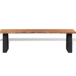 vidaXL Balkongmöbler>Bänk massivt akaciaträ 160 cm