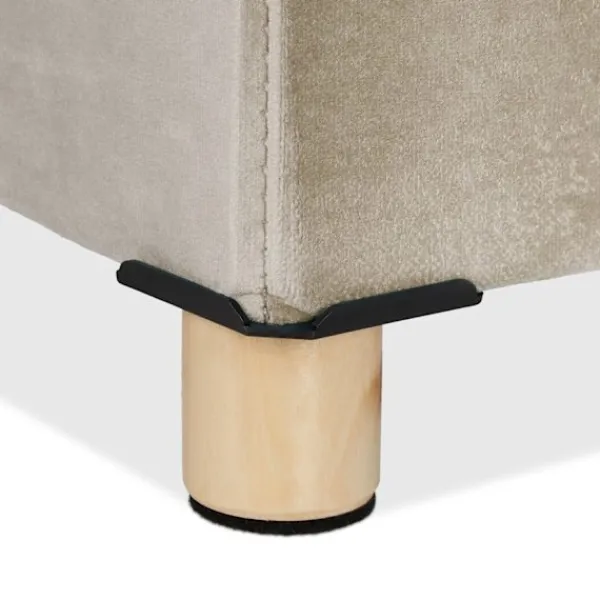 B2X Kistor & Koffertar>Bänk med sammetsöverdrag och träfötter