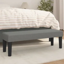 vidaXL Balkongmöbler>Bänk mörkgrå 100x30x30 cm tyg