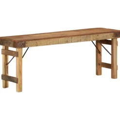 vidaXL Balkongmöbler>bänk Naturfärg 110 x 35 x 46 cm Återvunnet Gamla Trä