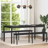 vidaXL Matgrupper>bänk Svart Ek 160 x 35 x 45 cm Konstruerat trä