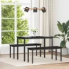 vidaXL Matgrupper>bänk Svart Ek 110 x 35 x 45 cm Konstruerat trä