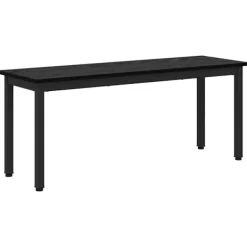 vidaXL Matgrupper>bänk Svart Ek 110 x 35 x 45 cm Konstruerat trä