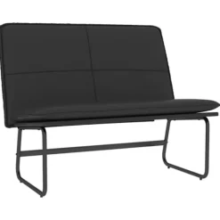 vidaXL Balkongmöbler>Bänk svart 100x75x76 cm konstläder