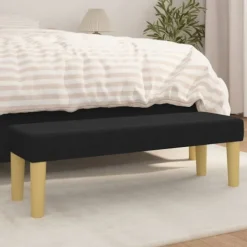 vidaXL Balkongmöbler>Bänk svart 100x30x30 cm tyg